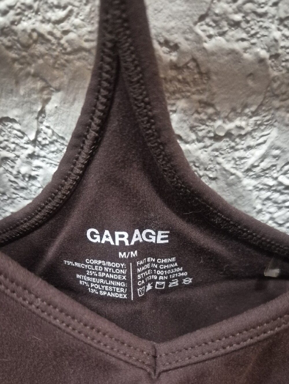 Garage Deep-Brown Racerback Camisole - Picture 2 of 5